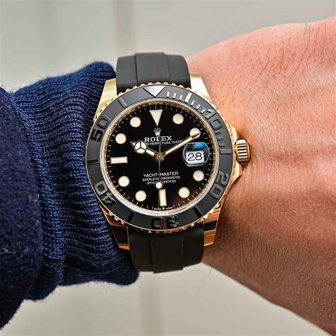 rolex yachtmaster gold kautschuk|rolex yacht master reviews.